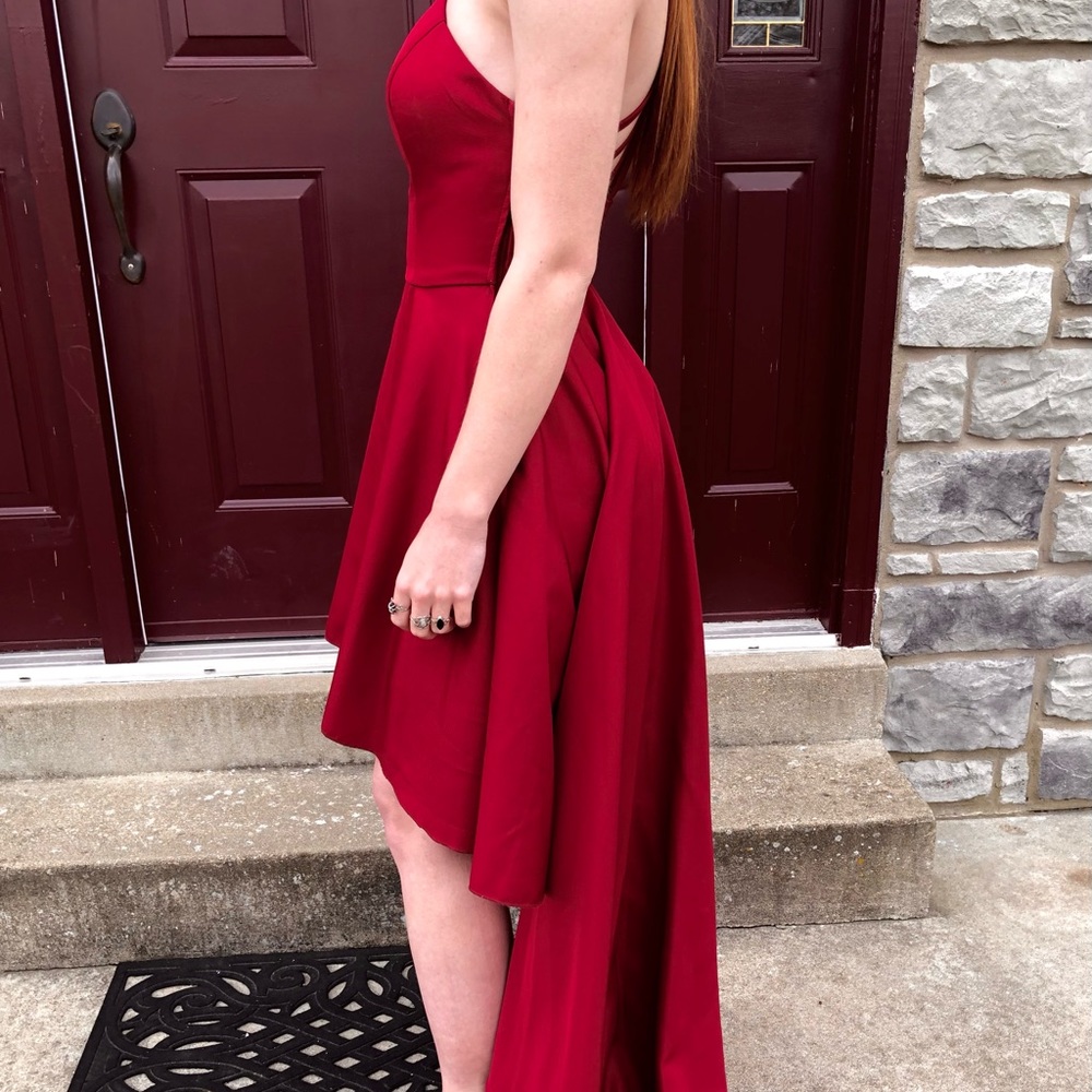 Red High Low Prom Dress